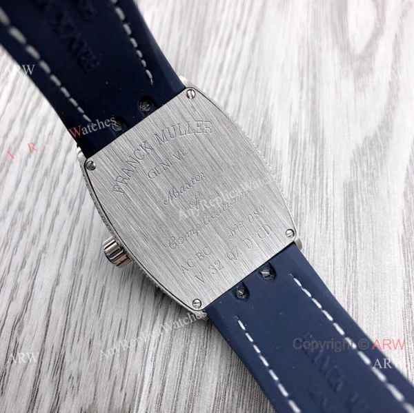New Copy Franck Muller Vanguard Lady V32 Iced Out Blue Watch Swiss Quartz New Copy Franck Muller Vanguard Lady V32 Iced Out Blue Watch Swiss Quartz