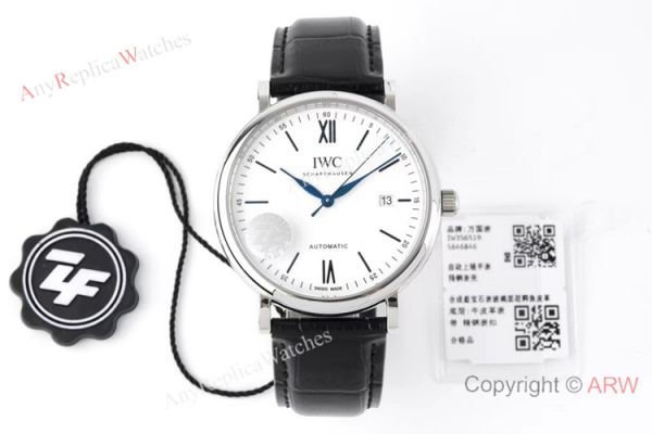 ZF Factory IWC Portofino Swiss 9019 White Dial Leather Strap Watches ZF Factory IWC Portofino Swiss 9019 White Dial Leather Strap Watches