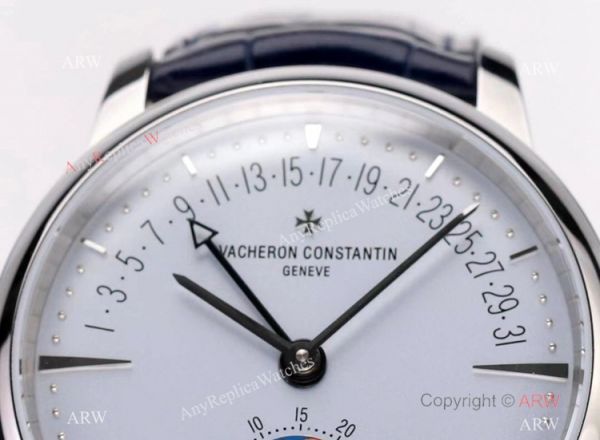 2021 New! Swiss Grade Vacheron Constantin Patrimony Moon and Retrograde Date Watch Blue Leather Strap 2021 New! Swiss Grade Vacheron Constantin Patrimony Moon and Retrograde Date Watch Blue Leather Strap