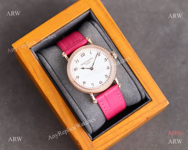 Swiss Patek Philippe Calatrava Ultra-Thin Automatic Lady Watch Rose Gold White Dial Swiss Patek Philippe Calatrava Ultra-Thin Automatic Lady Watch Rose Gold White Dial