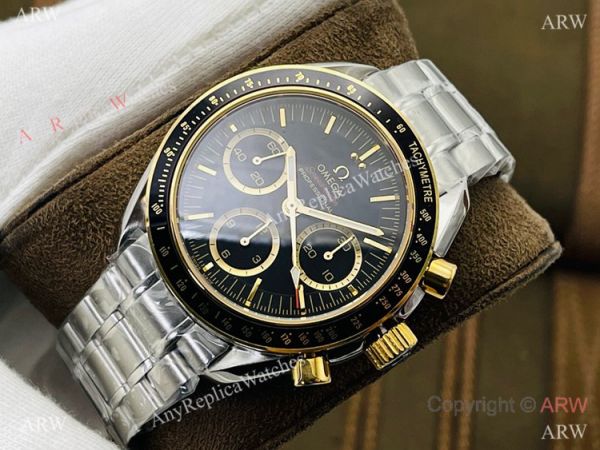 2021 New! TWS Swiss Omega Speedmaster 7750 Chronograph Watches BlackGold Bezel 2021 New! TWS Swiss Omega Speedmaster 7750 Chronograph Watches BlackGold Bezel