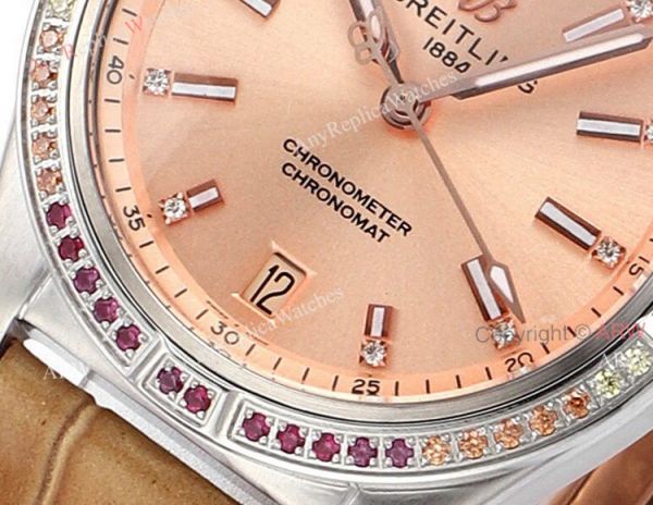 New Breitling Chronomat Rose Gold Watch With Diamonds High Quality Replica New Breitling Chronomat Rose Gold Watch With Diamonds High Quality Replica