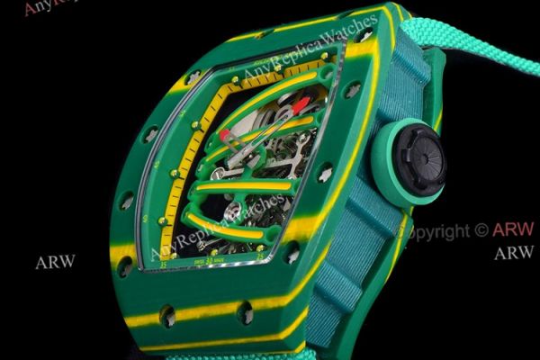 High End Replica Richard Mille 59-01 Tourbillon Yohan Blake Green Watch High End Replica Richard Mille 59-01 Tourbillon Yohan Blake Green Watch