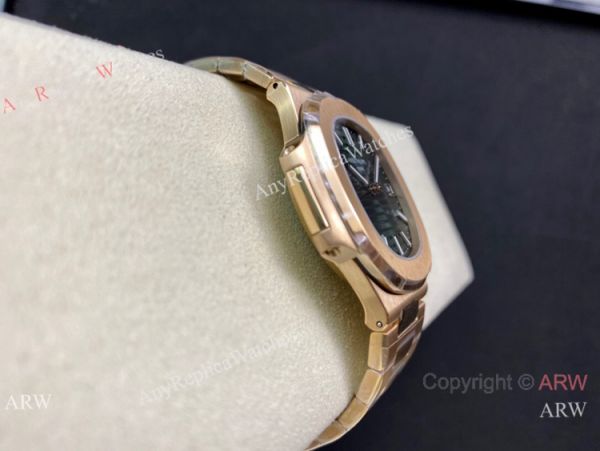 Swiss Copy Patek Philippe Nautilus Cal 324 sc Watch Rose Gold Olive Green Dial Swiss Copy Patek Philippe Nautilus Cal 324 sc Watch Rose Gold Olive Green Dial