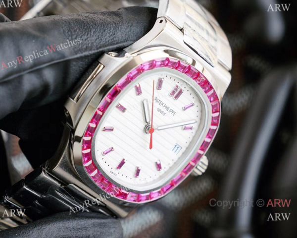 New! Swiss Replica Patek Philippe Nautilus Watch Stainless Steel Pink Diamond Limited New PP5711 New! Swiss Replica Patek Philippe Nautilus Watch Stainless Steel Pink Diamond Limited New PP5711