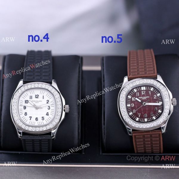 Best Replica Patek Philippe Aquanaut Lady Watches Diamond Bezel Silver Case Best Replica Patek Philippe Aquanaut Lady Watches Diamond Bezel Silver Case