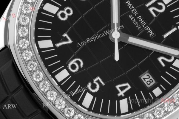 Swiss Quality Replica Patek Philippe Aquanaut 8215 Watch SS Black Dial Diamond Bezel Swiss Quality Replica Patek Philippe Aquanaut 8215 Watch SS Black Dial Diamond Bezel