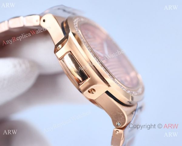 Swiss Quality Patek Philippe Nautilus 8215 Movement Watch Diamond Bezel Rose Gold Swiss Quality Patek Philippe Nautilus 8215 Movement Watch Diamond Bezel Rose Gold