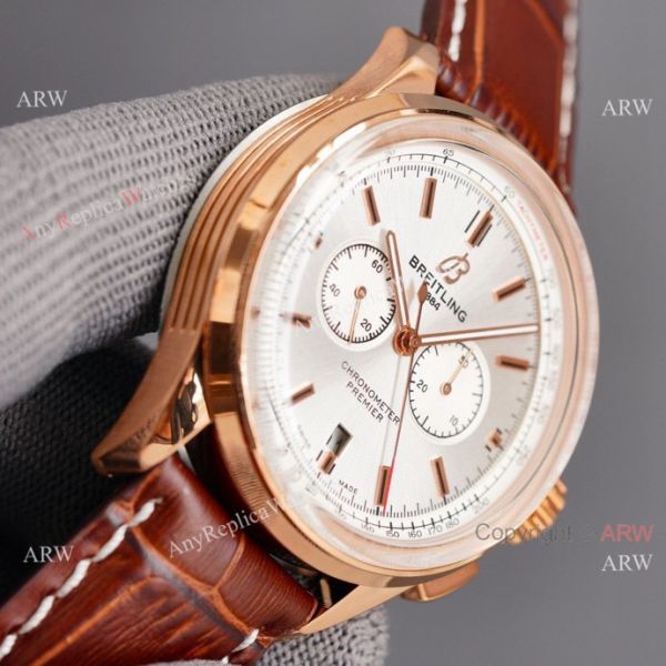Copy Breitling Premier B01 Rose Gold Case Brown Leather Strap 42MM Men Watch Copy Breitling Premier B01 Rose Gold Case Brown Leather Strap 42MM Men Watch