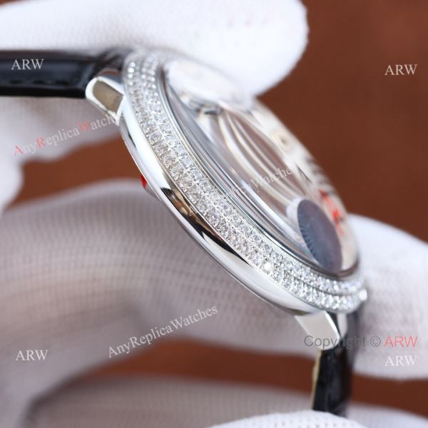 Copy Balloon Blue Cartier Diamond Bezel Silver Face 42mm Automatic Watch Copy Balloon Blue Cartier Diamond Bezel Silver Face 42mm Automatic Watch