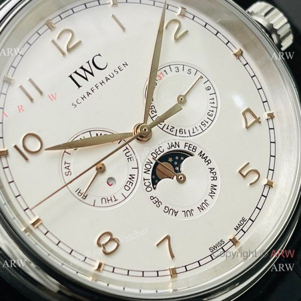 IWS Factory V2 IWC Portuguese Perpetual Calendar Watch Gold Arabic Markers IWS Factory V2 IWC Portuguese Perpetual Calendar Watch Gold Arabic Markers
