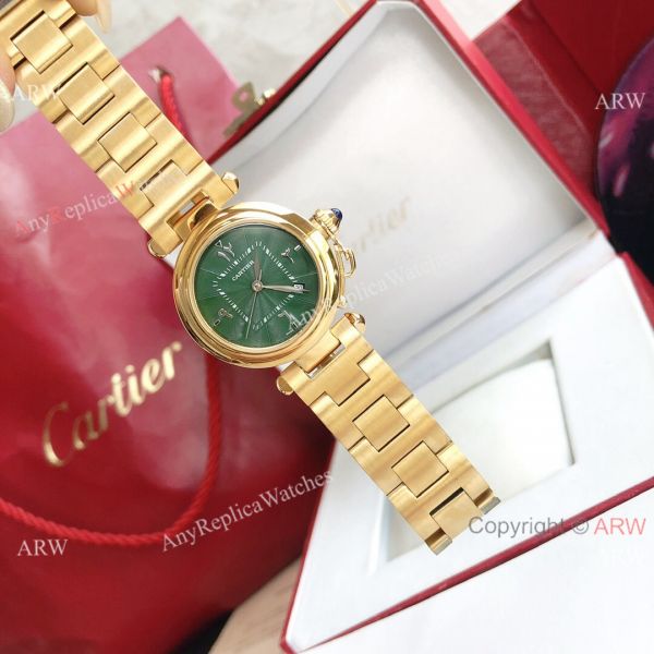 2022 New Copy Cartier Pasha Middle East Limited Edition All Gold Olive Green Dial Watch 2022 New Copy Cartier Pasha Middle East Limited Edition All Gold Olive Green Dial Watch