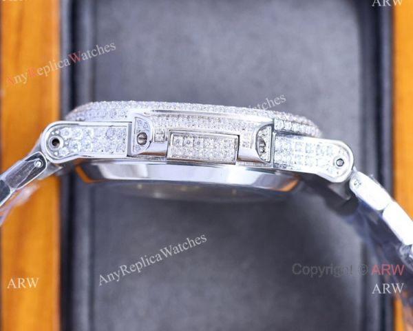 Iced Out Patek Philippe Nautilus Baby-Blue limited edition Watch for 170th anniversary Iced Out Patek Philippe Nautilus Baby-Blue limited edition Watch for 170th anniversary