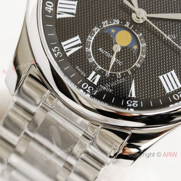 (GF) Swiss Longines Master Moon phase L899.5 Black Dial Watch 40mm (GF) Swiss Longines Master Moon phase L899.5 Black Dial Watch 40mm