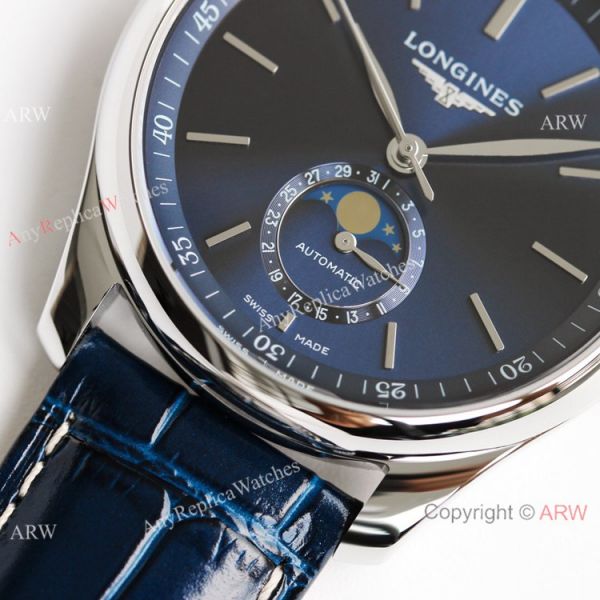 (GF) Swiss Copy Longines Master Moon phase Bucherer Blue dial Watch L899.5 Movement (GF) Swiss Copy Longines Master Moon phase Bucherer Blue dial Watch L899.5 Movement