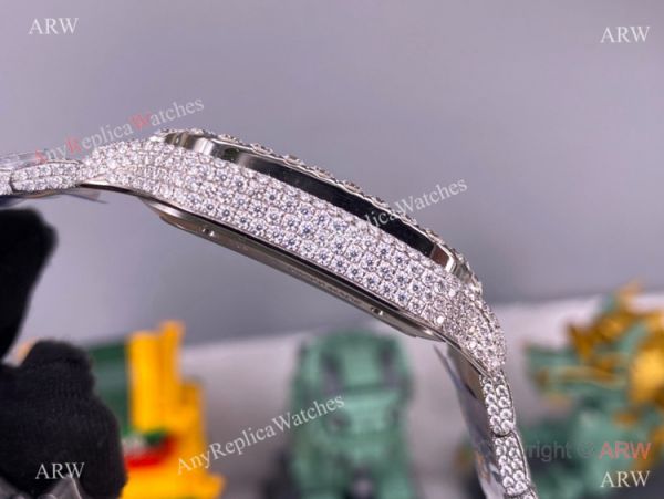 TW Factory Santos de Cartier Skeleton Watch Iced Out Cartier Automatic TW Factory Santos de Cartier Skeleton Watch Iced Out Cartier Automatic