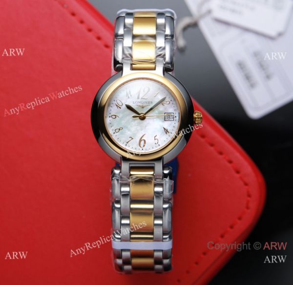 Swiss Quartz Longines PrimaLuna Lady Watch Pink MOP Face Diamond bezel Swiss Quartz Longines PrimaLuna Lady Watch Pink MOP Face Diamond bezel