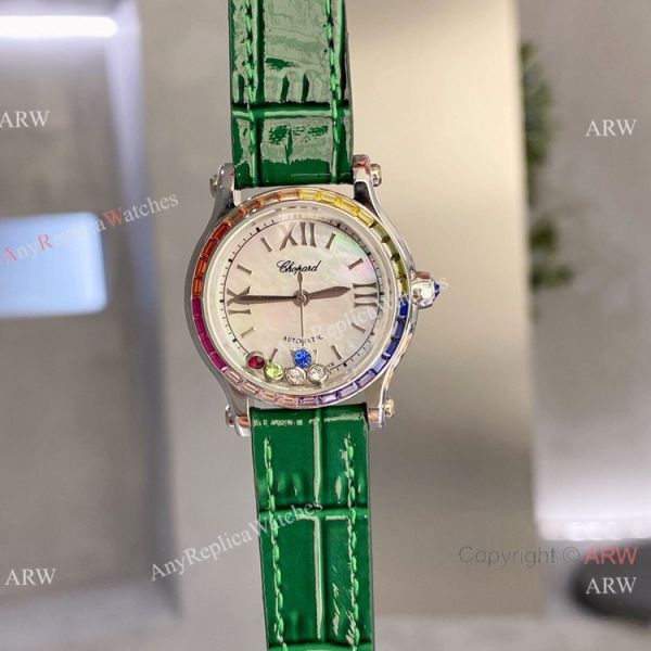 Chopard Happy Sport 30 Watch Rainbow bezel 2-Tone Rose Gold Chopard Happy Sport 30 Watch Rainbow bezel 2-Tone Rose Gold