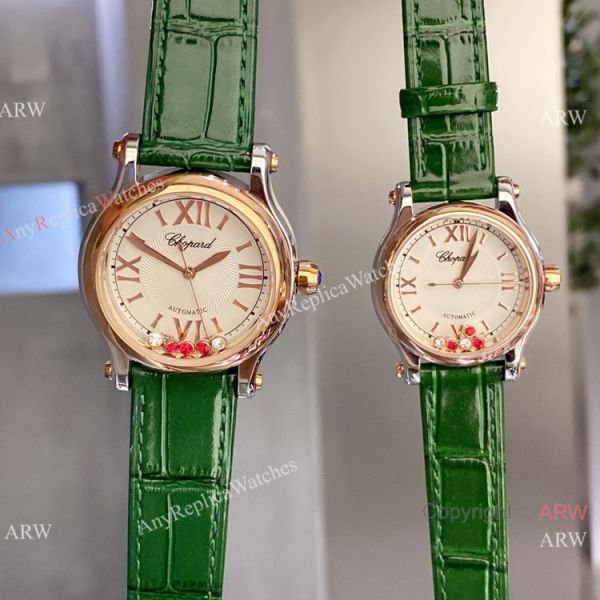 Clone Chopard Happy Sport Couple Watches Quartz 2-Tone Rose Gold Clone Chopard Happy Sport Couple Watches Quartz 2-Tone Rose Gold