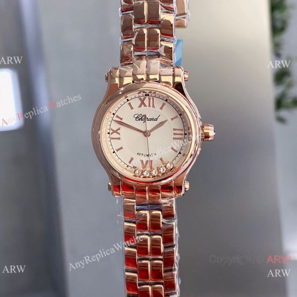 Copy Chopard Happy Sport 30mm Lady Watch Rose Gold White Dial Copy Chopard Happy Sport 30mm Lady Watch Rose Gold White Dial