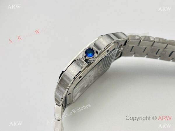 V8 Factory Super Clone Cartier Skeleton Santos Swiss Ronda4S20 Watch Stainless Steel Case V8 Factory Super Clone Cartier Skeleton Santos Swiss Ronda4S20 Watch Stainless Steel Case