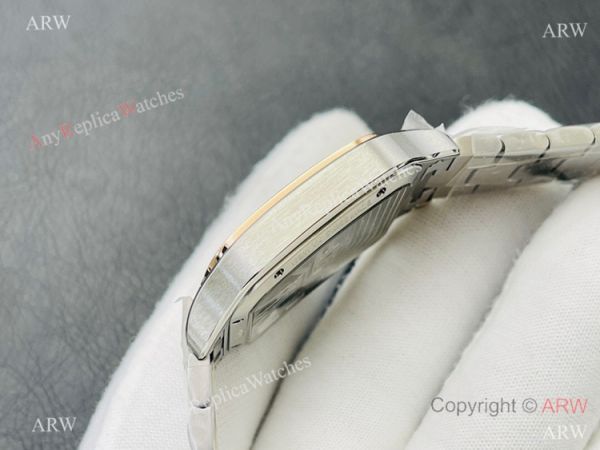 V8 Factory Super Clone Cartier Skeleton Santos Swiss Ronda4S20 Watch Two Tone Rose Gold V8 Factory Super Clone Cartier Skeleton Santos Swiss Ronda4S20 Watch Two Tone Rose Gold