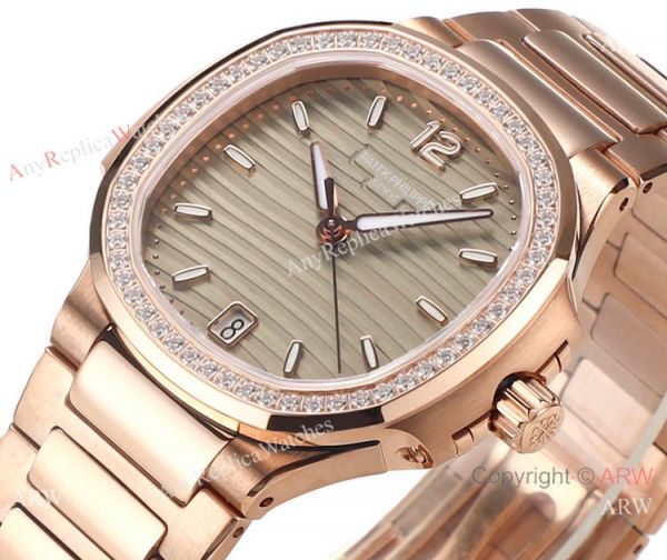 Swiss Cal.324 SC Patek Philippe Nautilus Watches Diamond Bezel Green Dial for Women Swiss Cal.324 SC Patek Philippe Nautilus Watches Diamond Bezel Green Dial for Women