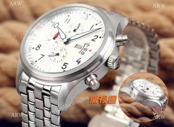 Replica Iwc Pilot Spitfire Chronograph Stainless Steel White Dial Watch For Sale Replica Iwc Pilot Spitfire Chronograph Stainless Steel White Dial Watch For Sale