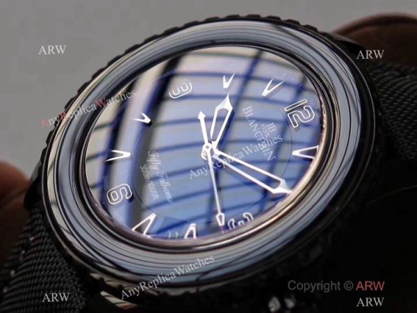 ZF Factory Swiss Replica Blancpain Fifty Fathoms Watch Solid Black ZF Factory Swiss Replica Blancpain Fifty Fathoms Watch Solid Black