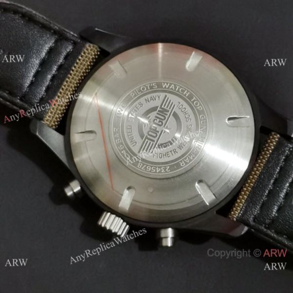 New Clone IWC Pilots Quartz Green fabric Leather Strap Watch New Clone IWC Pilots Quartz Green fabric Leather Strap Watch