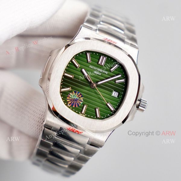 New Patek Philippe Nautilus 5711 Green Dial Stainless Steel Swiss Replica Watch 40mm New Patek Philippe Nautilus 5711 Green Dial Stainless Steel Swiss Replica Watch 40mm