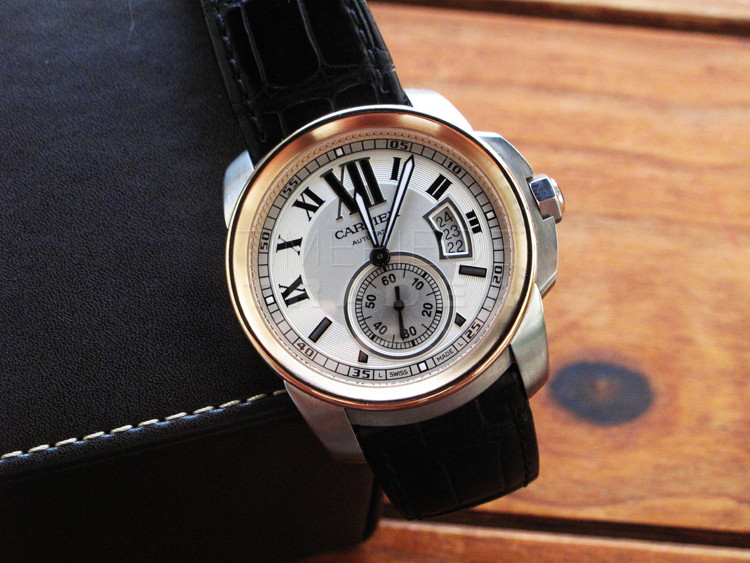 Cartier Calibre W7100039 Steel and 18k Rose Gold Automatic Self-Winding Cartier Calibre W7100039 Steel and 18k Rose Gold Automatic Self-Winding