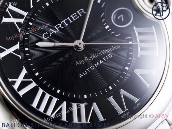Super High AAA Replica Cartier Ballon Bleu De 42mm Watch Black Dial Stainless Steel Super High AAA Replica Cartier Ballon Bleu De 42mm Watch Black Dial Stainless Steel