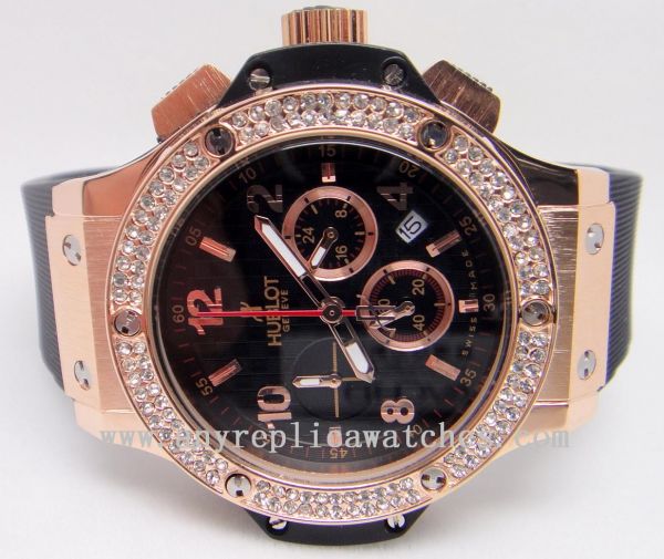 Hublot Big Bang Rose Gold Case w/ Diamond Bezel Hublot Geneve Hublot Big Bang Rose Gold Case w/ Diamond Bezel Hublot Geneve