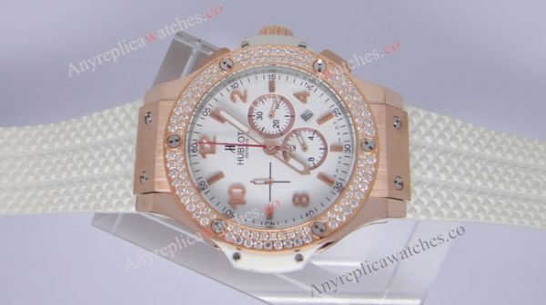 Replica Hublot watch BIG BANG GOLD WHITE DIAMONDS 41mm Replica Hublot watch BIG BANG GOLD WHITE DIAMONDS 41mm