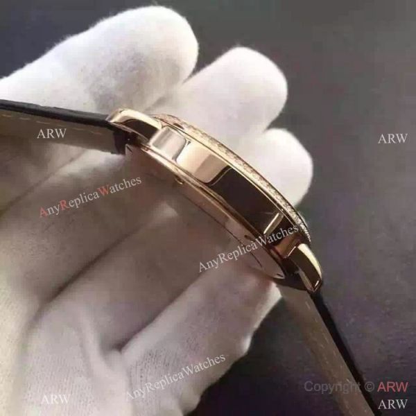 Copy Swiss Cartier Louis Moon Phase Watch Rose Gold Diamond Bezel Copy Swiss Cartier Louis Moon Phase Watch Rose Gold Diamond Bezel
