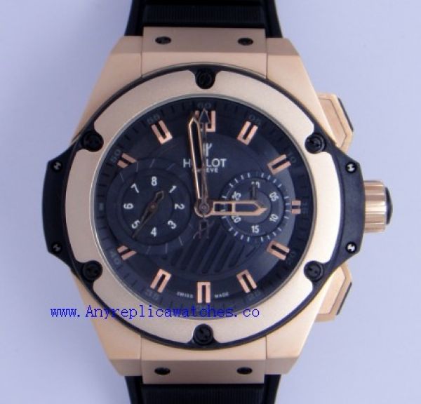 Hublot KING POWER GOLD 48mm Bezel in Red Gold and Black Rubber Hublot KING POWER GOLD 48mm Bezel in Red Gold and Black Rubber