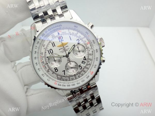 Breitling chronometer Navitimer Silver Dial Replica Watch 42mm or 46mm XL Breitling chronometer Navitimer Silver Dial Replica Watch 42mm or 46mm XL