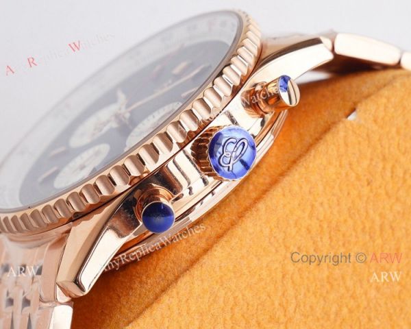 Super Clone Breitling Rose Gold Navitimer 01 Watch Valjoux7750 Movement Super Clone Breitling Rose Gold Navitimer 01 Watch Valjoux7750 Movement