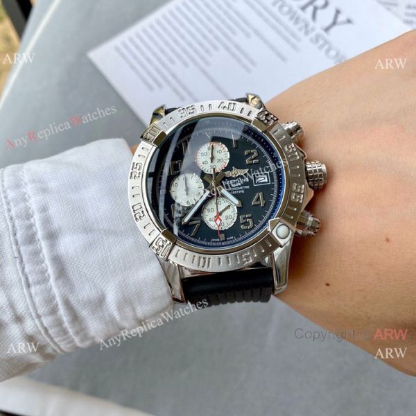 Best Copy Breitling Super Avenger II Watch White Dial Leather Band Best Copy Breitling Super Avenger II Watch White Dial Leather Band