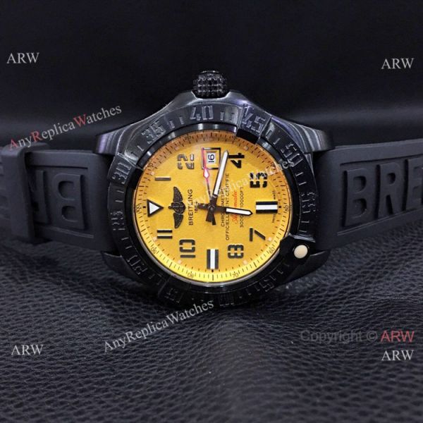 Super Clone Breitling Avenger II Seawolf Watch Yellow Dial with Arabic Markers Super Clone Breitling Avenger II Seawolf Watch Yellow Dial with Arabic Markers
