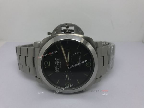 Luminor Panerai GMT Stainless Steel 72 Power Reserve Movement 44mm Watch Luminor Panerai GMT Stainless Steel 72 Power Reserve Movement 44mm Watch