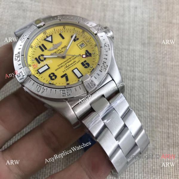 NEW Style Replica Breitling Avenger II Seawolf Orange Dial Silver Steel Watch NEW Style Replica Breitling Avenger II Seawolf Orange Dial Silver Steel Watch