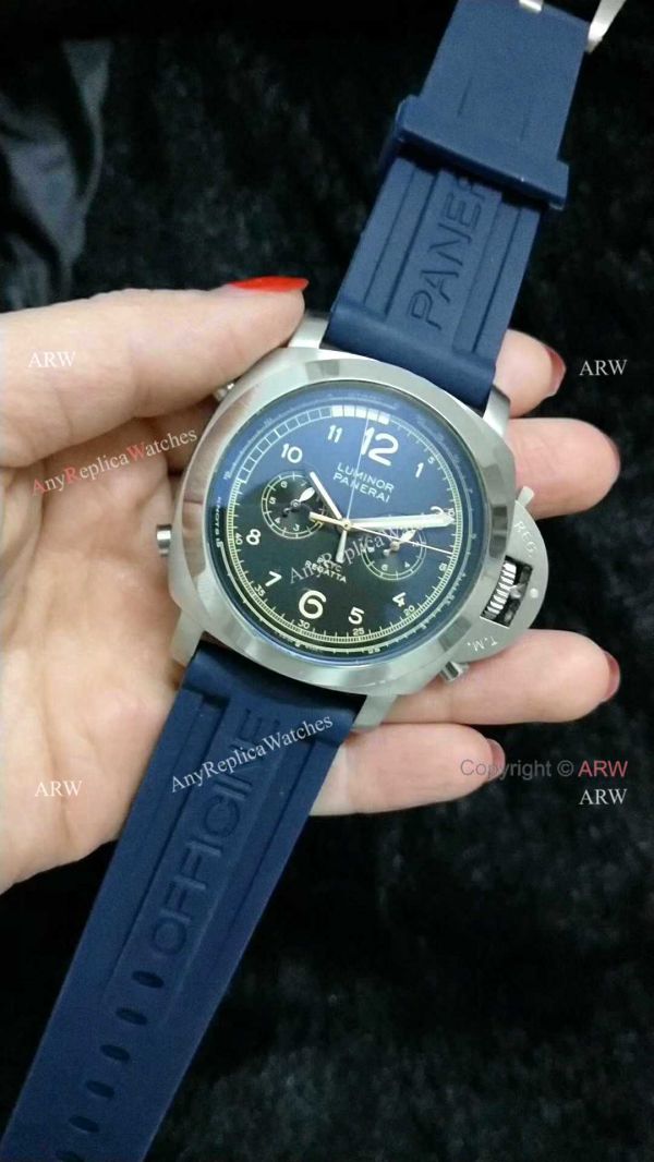 Panerai Luminor PCYC Chrono SS Blue Face Watch Replica Panerai Luminor PCYC Chrono SS Blue Face Watch Replica