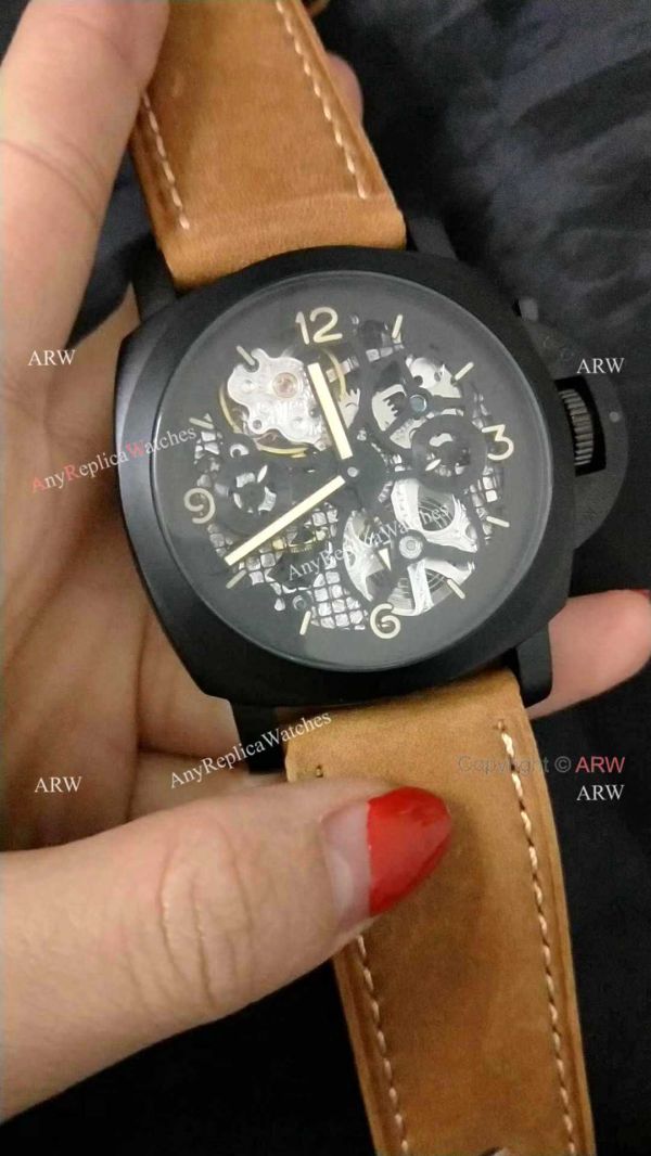 Panerai Radiomir Tourbillon GMT Skeleton PAM348 Watch Black Case Best Copy Panerai Radiomir Tourbillon GMT Skeleton PAM348 Watch Black Case Best Copy