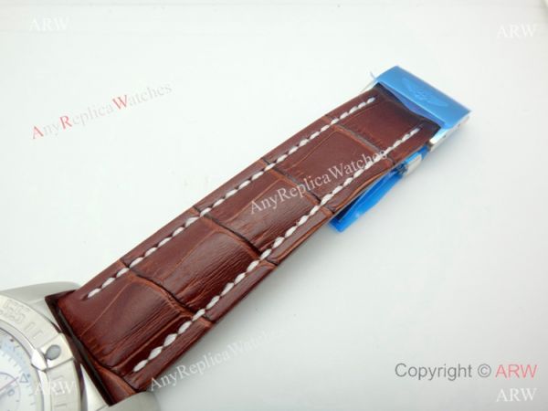 Replica Breitling Super Avenger II White Dial Brown Leather Band Watch Replica Breitling Super Avenger II White Dial Brown Leather Band Watch