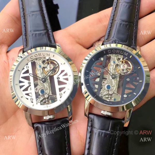Replica Corum Skeleton Golden Bridge SS White Watch AAA Quality Replica Corum Skeleton Golden Bridge SS White Watch AAA Quality