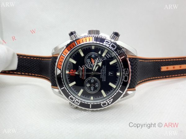 Omega Seamaster 600 Black Rubber Orange Watch Japan Quartz Omega Seamaster 600 Black Rubber Orange Watch Japan Quartz