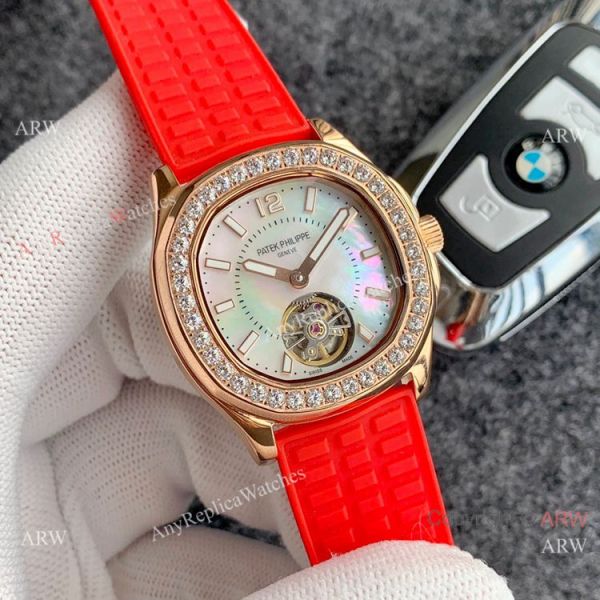 Replica Patek Philippe Tourbillon Women Watch Mother of Pearl Dial Rose Gold Replica Patek Philippe Tourbillon Women Watch Mother of Pearl Dial Rose Gold