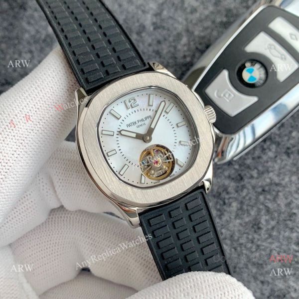 Copy Replica Patek Philippe Tourbillon Women Watch SS MOP Dial Copy Replica Patek Philippe Tourbillon Women Watch SS MOP Dial